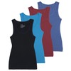 Comfneat Women's Basic Tanks Comfy Top (Color-Set-2 4-Pack, L)