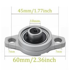 Pillow Block Bearing Housing Bearings Pack of 4 Flange Bearings Rhombic Flange Bearings Self-Aligning Pillow Bearing Ball Bearing Block (10 mm Inner Diameter)