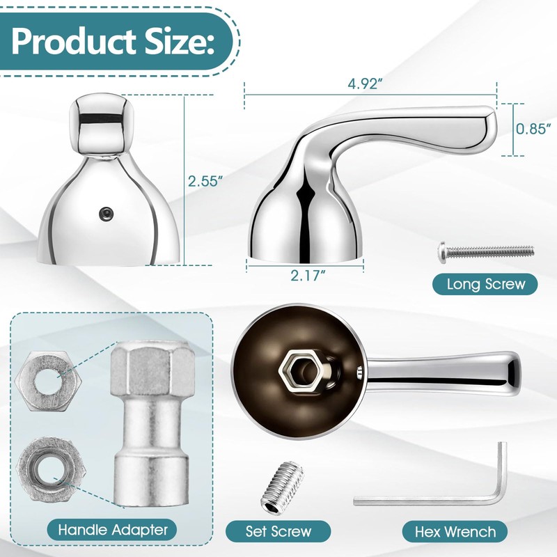 Replacement Shower Faucet Handle Compatible with Delta Foundations Tub Faucet