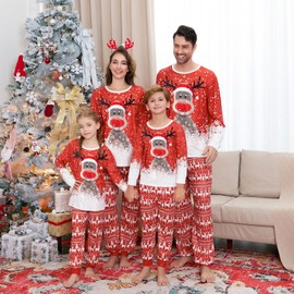 Urkutoba Matching Family Pajamas Sets Christmas Pajama Christmas Family Pajamas Matching Sets Christmas Pjs for Family (sdj14-Kid, 9 Y)