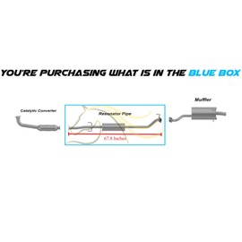 Northeastern Exhaust | Stainless Steel Resonator Pipe w/Rubber Hanger Tool Compatible for Honda CR-V 2007-2009 2.4L | Free Gaskets, Clamp, Hangers, Spring Bolt Kits and Bolts & Nuts Included