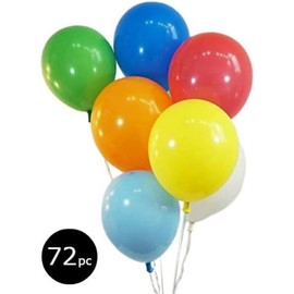 Bag of Balloons - 72 ct Assorted Color Latex Balloons