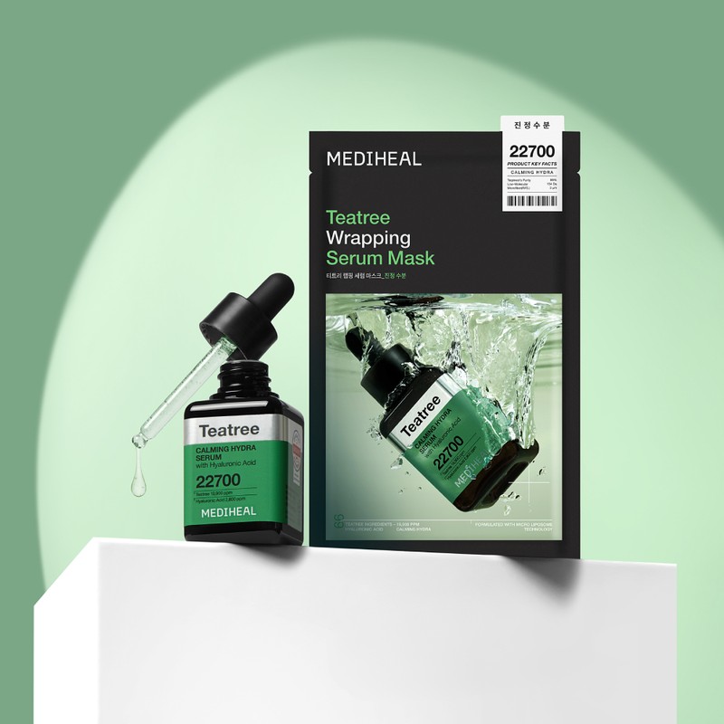 Mediheal Wrapping Serum Mask Tea Tree, 10 Sheets, 1 Pack