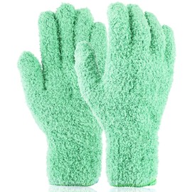 Ymapinc Plant Dusting Gloves, Microfiber Dusters for Cleaning, Green Kitchen Indoor Gloves Reusable Dusting Mitt for House Use Desk Window Blind Screen Car Wash
