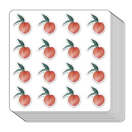 Peach Fruit Planner Stickers, 0.5in Monthly Scrapbooking Kids DIY Arts Crafting 208-Pack