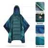 hotkoko Poncho Blanket Outdoor Wearable Camping Blanket Hoodie Waterproof