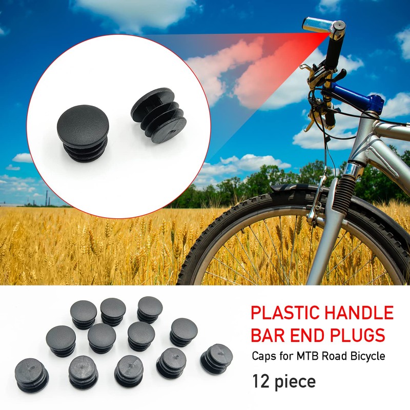 ONIPAX Plastic Handle Bar End Plugs 12pcs Caps for MTB