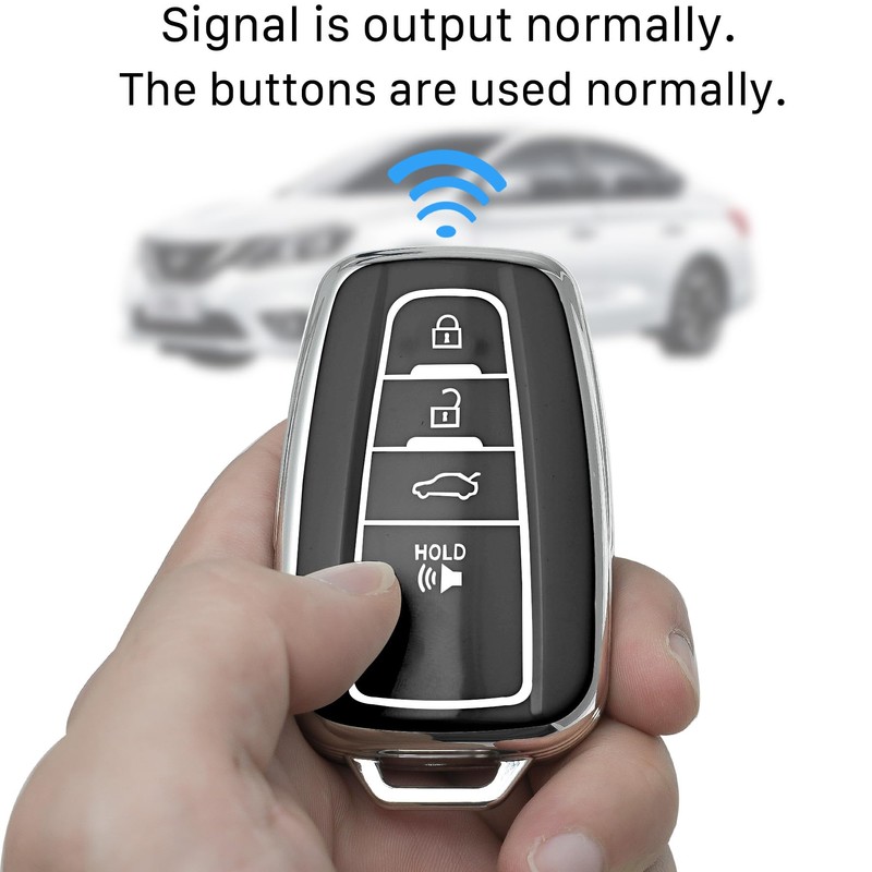 Kirsnda Key fob Cover Compatible with Toyota Camry RAV4 Highlander