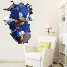 3D Wall Stickers Cartoon Boys Wall Stickers Peel and Stick Wall Decor Sticker for Girls Boys Kids Bedroom Living Room Playroom Wall Decoration (Size: 16×24 inch)