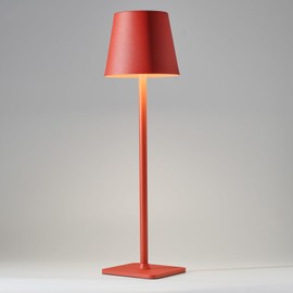 HAJINLU Cordless Table Lamp Battery Operated Rechargeable for Dinning Table Home Decor Bedside Nightstand Small Night Light (Red)