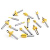 Ozmatip Router Bits Set of 15 Pieces 1/4 Inch Woodwork