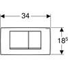 Geberit actuation plate Twinline 30 (for 2 flushes, actuation from