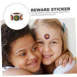 Operitacx 1 Rolle Belohnungsaufkleber Ermutigende Sticker für Schule Lehrer und Selbstklebende Dekorative Aufkleber mit Lustigen Cartoon Motiven für Belohnungssysteme und Kreative Projekte