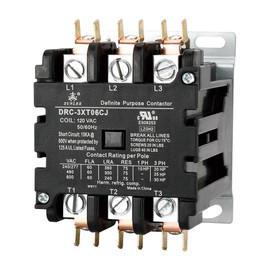 SUNLEE 60 Amp 75 RES 3 Pole 120v coil SunLee DP Contactor A2L Compliant UL Recognized & Approved for UL 60335 HVAC Contactor 42EF35AF equivalent