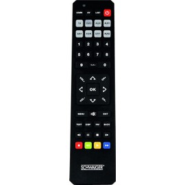 Schwaiger UFB4801031 8-in-1 Pre-Programmed Universal Remote Control Black