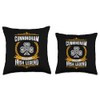 Cunningham Irish Legend Vintage Shamrock Family Name Throw Pillow