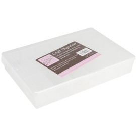 docrafts Anita's Plastic Craft Organizer 10.5"X7"X1.75"-Clear with 17 Compartments