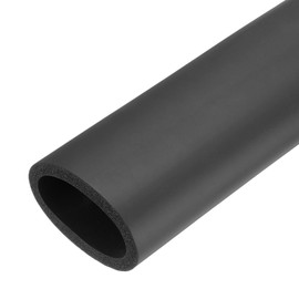 sourcing map 2pcs Pipe Insulation Foam Tube Lagging Insulation Pipe 50mm(2") ID 63mm OD 20" Heat Preservation for Handle Grip Support,Black