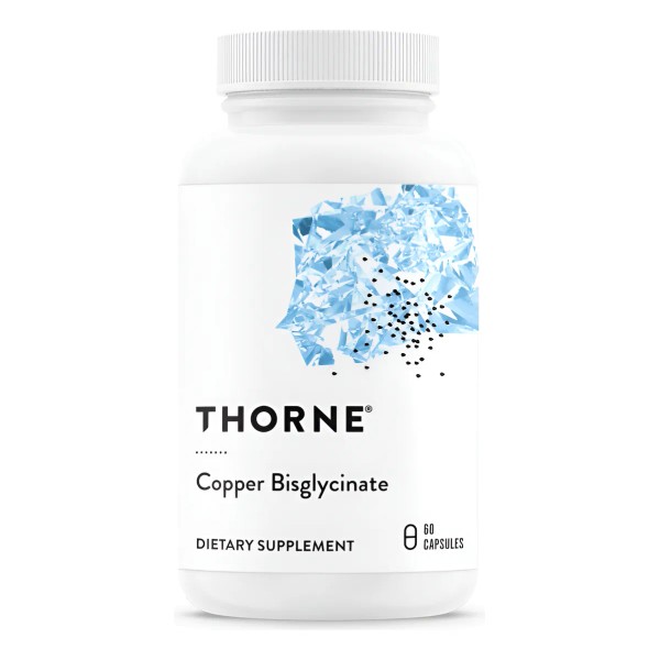 Thorne Bisglicinato De Cobre, 2mg Por Cápsula, 60 Cápsulas Sin