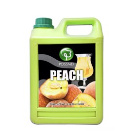 POSSMEI PEACH FLAVORED SYRUP, 5.5 LBS (2.5KGS)