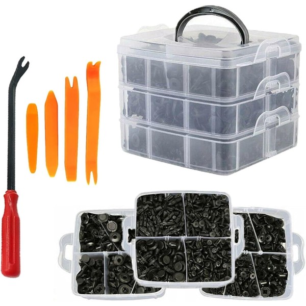 660 Pcs Car Rivet Clips, 16 Types Plastic Car Trim