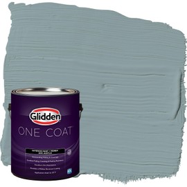 Glidden Exterior Paint + Primer: Teal/Aqua Exterior Paint /Aqua Smoke, One Coat, Satin, 1 Gallon
