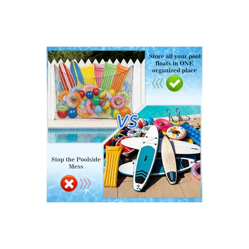 2 PCS Extra Large Pool Float Storage Bags,79×47 in Hanging