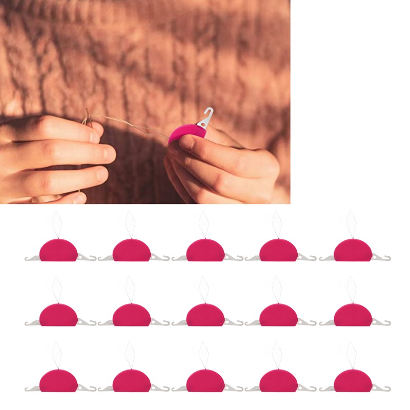 15Pcs 3 in 1 Needle Threaders Durable Metal Wide Application