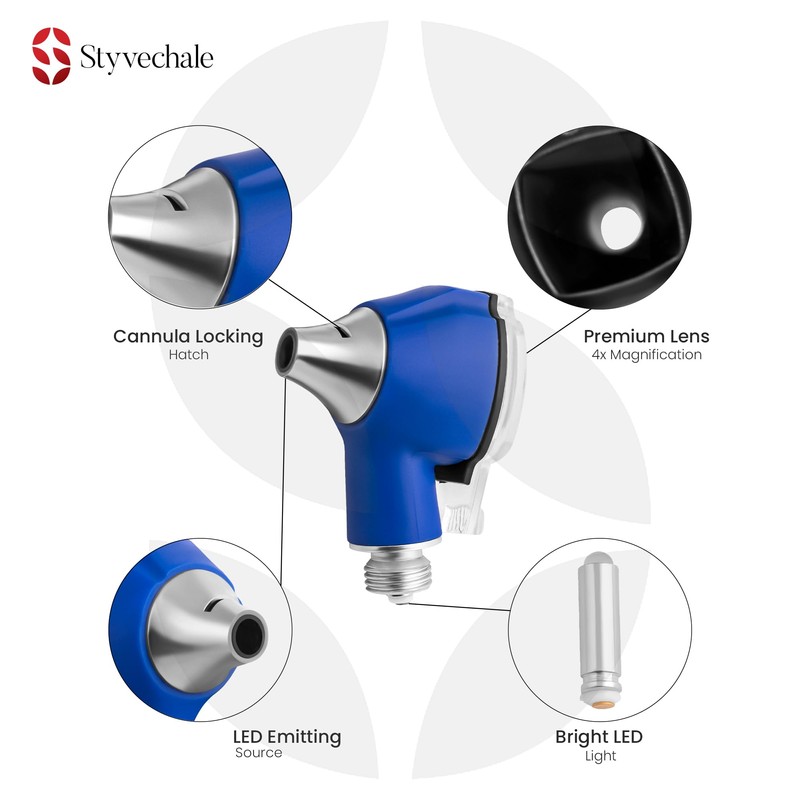 Mini Portable ENT Diagnostic Fiber Optic Otoscope Pocket Kit with