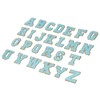 26 Pcs Iron On Letters A to Z Blue Letters