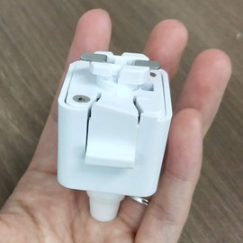 J-Type Lighting Connectors for J-Style Single Circuit 2-Wire Track System - Juno Compatible Adapters, White Rail Head Accessory for 110V Pendant Spotlights (6 Pack)