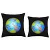 Earth Globe Dragonfly Butterflies Insects World Environment Throw Pillow