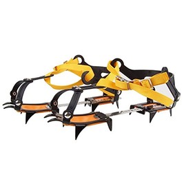 NAMVO 10 Teeth Comes with Snowboard Welding Chain Stainless Steel Crampons Outdoor Ski Ice Hiking Climbing Adjustable Length
