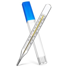 MAGICLULU 1Pc Glass Oral Temperature Adult Free Clinic Armpit Fast Reading Fever Indicator (Double Scale)