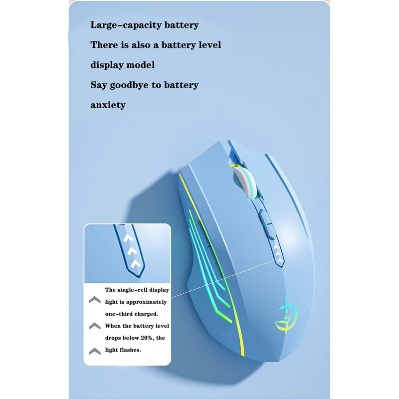 holy sword M800 Single-Mode Wireless Battery Level Display Mouse, 2.4G