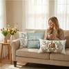 Happy Easter Pillow Covers - 18x18 Inch Buffalo Plaid Rabbit