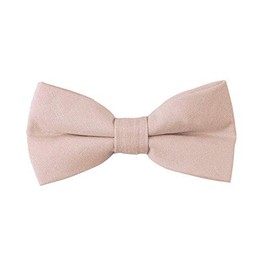 AUSCUFFLINKS Blush BEIGE Pink Ties Cotton Bow Ties Pocket Square Adults & Kids Linen Neckties | Wedding Ties for Groom, Blush Beige Adult Bowtie, Adults & Kids