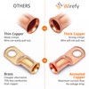 Wirefy 4/0 Gauge 1/2" Wire Lugs - Copper Cable Lugs