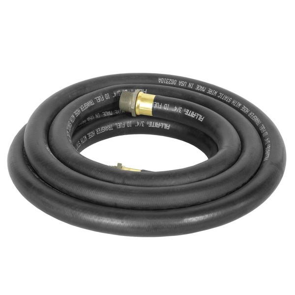 Fill-Rite FRH07514 3/4 Inch x 14 Foot Neoprene Replacement Fuel Transfer Hose with Male Ends Compatible with All Electric Fuel Pumps