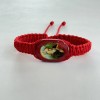 Pulsera Roja De San Benito Tejida Doble Macrame Ajustable New