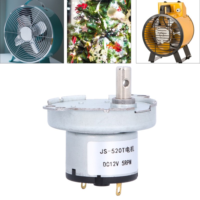 JS‑520T Synchronous Motor Durable DC 12V 5RPM Gear Motor for