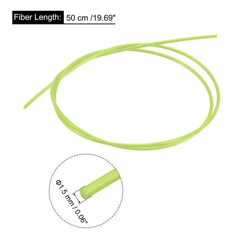 sourcing map Fiber Optic Rods PMMA 1.5mmx50cm for Sight Filament