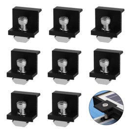 Pack of 8 Solar Panel Brackets, 30 mm Solar Panel Mount End Clamps Kit, Z Bracket for Solar Panel Mounting, Solar Panel Mounts, Solar Brackets, Motorhome, Flat Roof