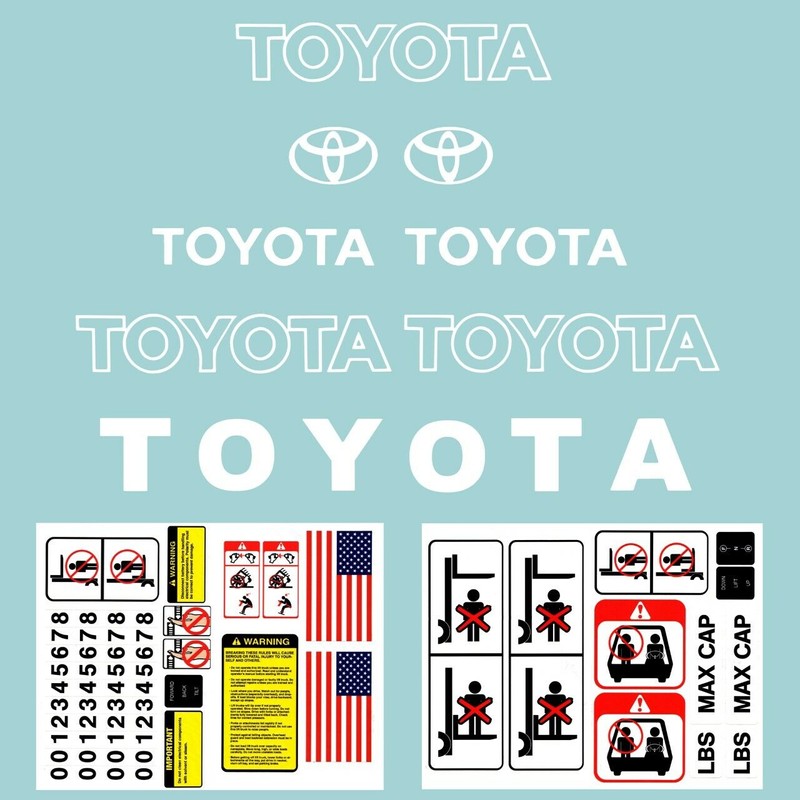 Aftermarket Forklift Decal Complete Toyota forklift decal kit with safety