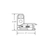 Brixwell 16-116-2 Patio Screen Door Corner Bracket Pair Gray