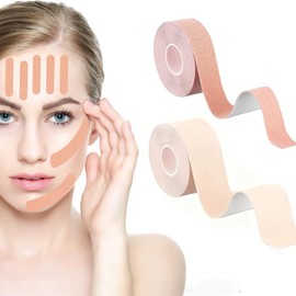 Lumbor37 Cinta para Levantar la Cara, Cintas Faciales Antiarrugas Parches Antiarrugas, Estiramiento Facial en Línea V, para la Mejora Facial