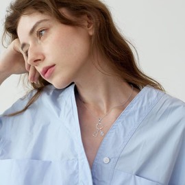 YFN Stethoscope Jewellery Women's Necklace 925 Silver Pendant Crystal Stethoscope Jewellery Necklace Gifts for Women Nurse Doctor Medical Students, Sterling Silver, Cubic Zirconia