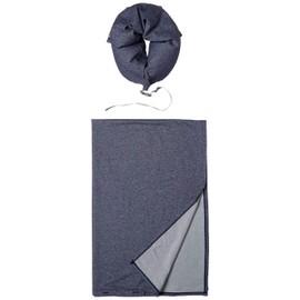 Sifle MKR7079 Neck Pillow with Blanket, navy