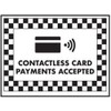 V Safety Contactless Card Payments Accepted Sign - 200mm x