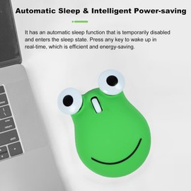 Samudgate Wireless Mouse 2.4GHz Lovely Cartoon Frog Shape USB Mouse Portable Cordless Mouse with USB Receiver, Kids Small Optical Mouse Computer Mouse for Laptop Computer